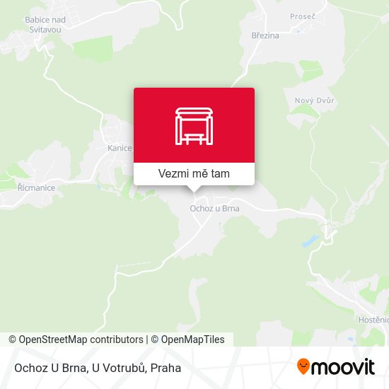 Ochoz U Brna, U Votrubů mapa