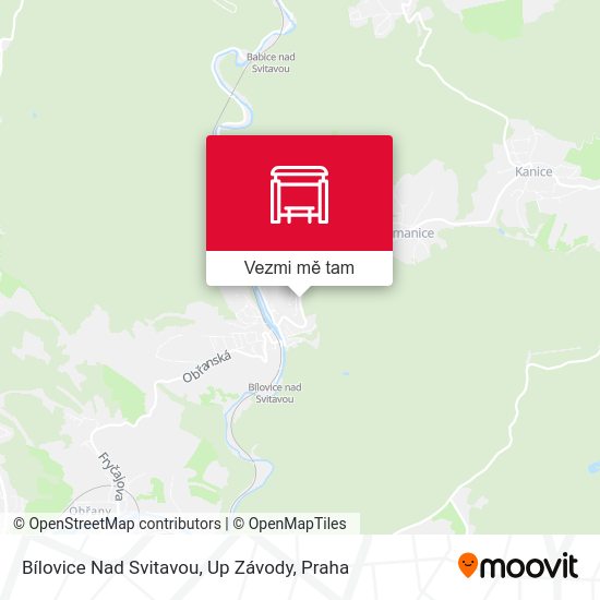 Bílovice Nad Svitavou, Up Závody mapa