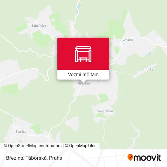 Březina, Táborská mapa