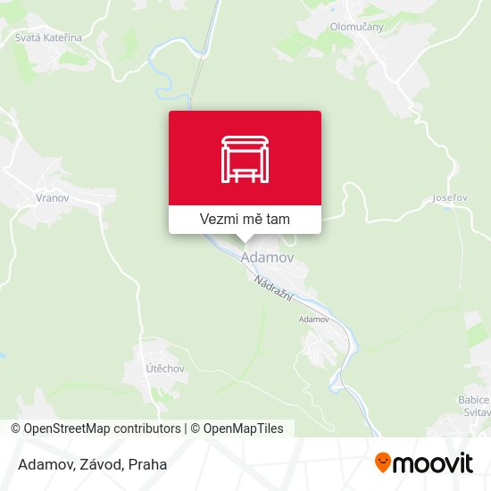 Adamov, Závod mapa