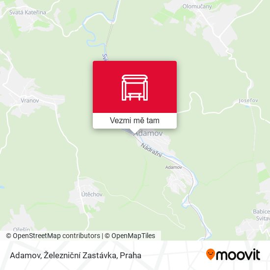 Adamov, Železniční Zastávka mapa