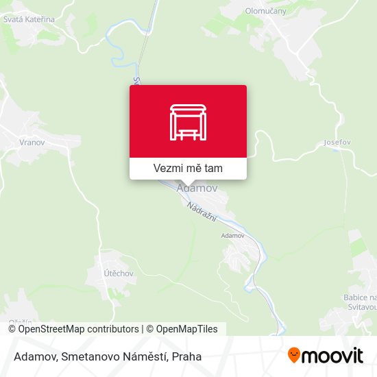 Adamov, Smetanovo Náměstí mapa