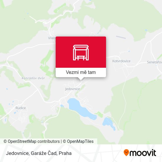 Jedovnice, Garáže Čad mapa