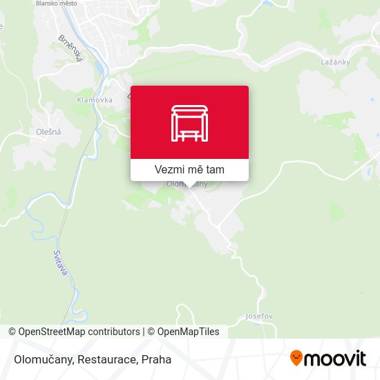 Olomučany, Restaurace mapa