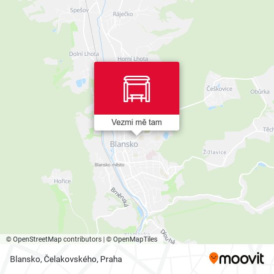 Blansko, Čelakovského mapa