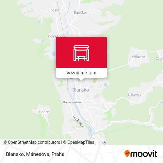 Blansko, Mánesova mapa