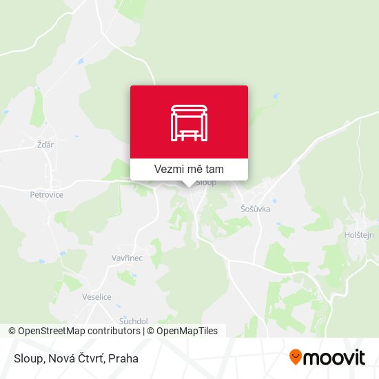 Sloup, Nová Čtvrť mapa