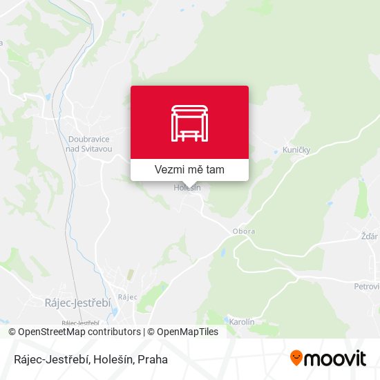 Rájec-Jestřebí, Holešín mapa