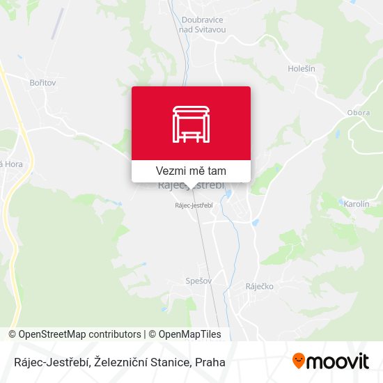 Rájec-Jestřebí, Železniční Stanice mapa
