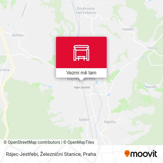 Rájec-Jestřebí, Železniční Stanice mapa