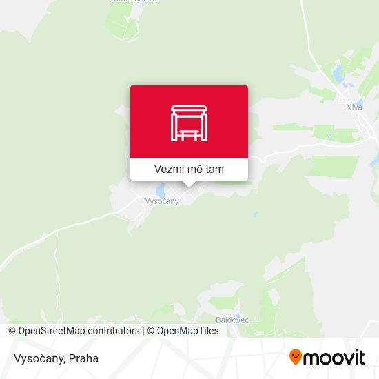 Vysočany mapa