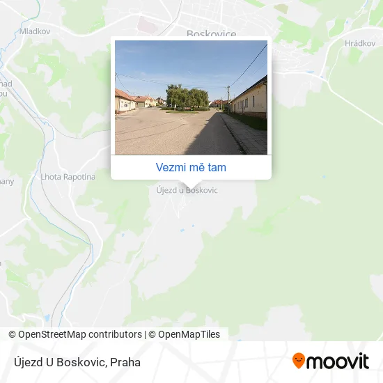 Újezd U Boskovic mapa
