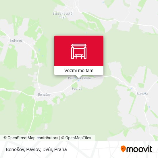 Benešov, Pavlov, Dvůr mapa