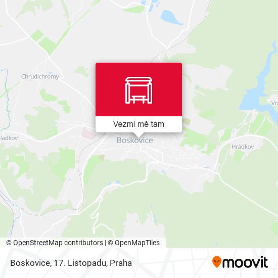 Boskovice, 17. Listopadu mapa