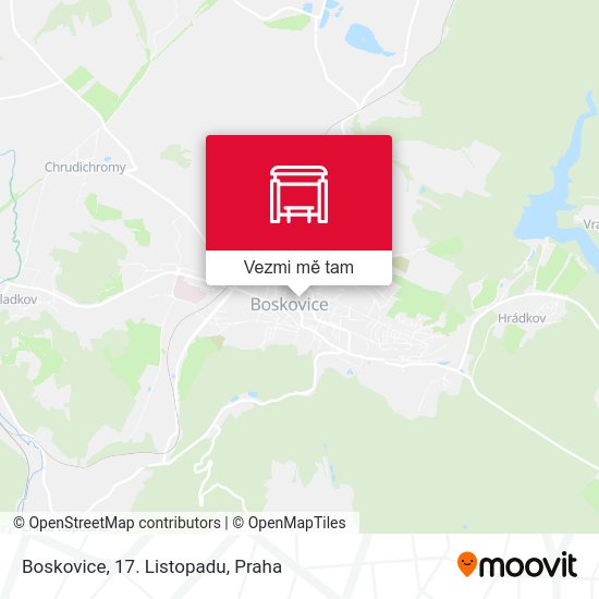 Boskovice, 17. Listopadu mapa