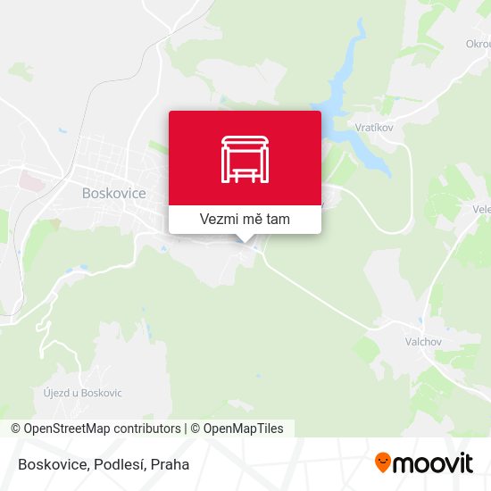 Boskovice, Podlesí mapa