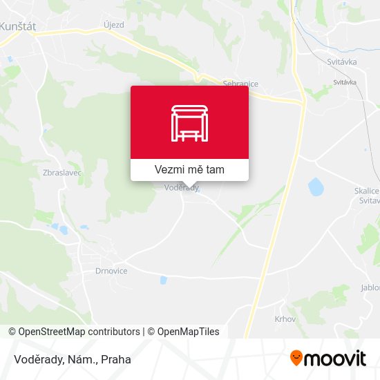 Voděrady, Nám. mapa