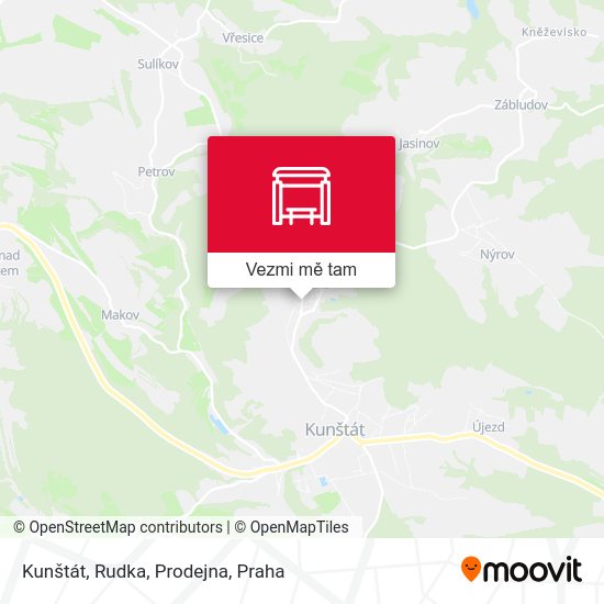 Kunštát, Rudka, Prodejna mapa