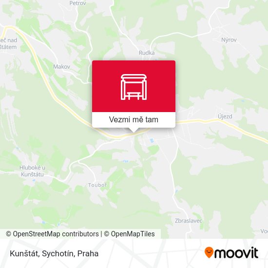 Kunštát, Sychotín mapa