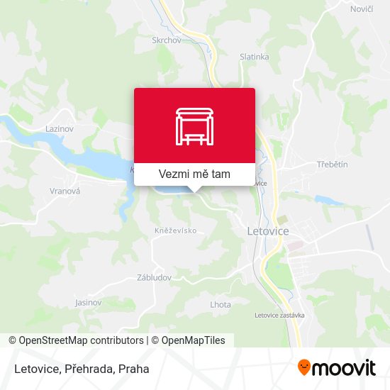 Letovice, Přehrada mapa