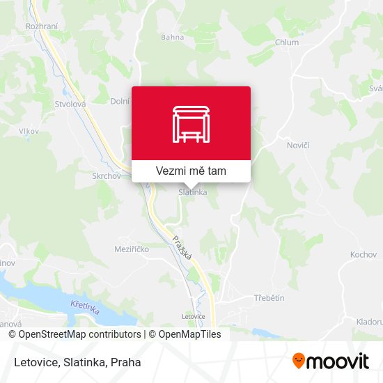 Letovice, Slatinka mapa