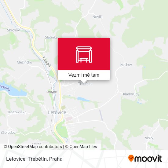 Letovice, Třebětín mapa