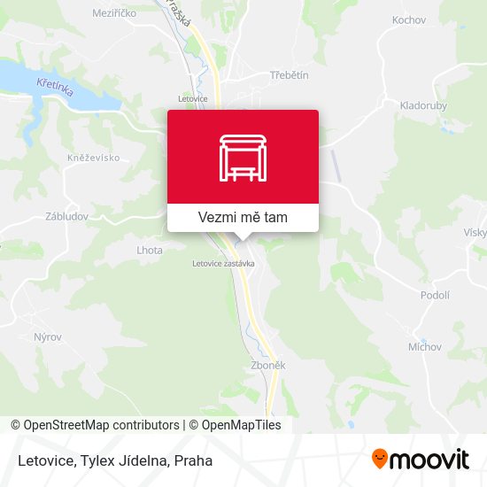 Letovice, Tylex Jídelna mapa