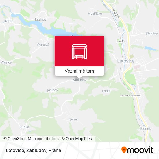Letovice, Zábludov mapa