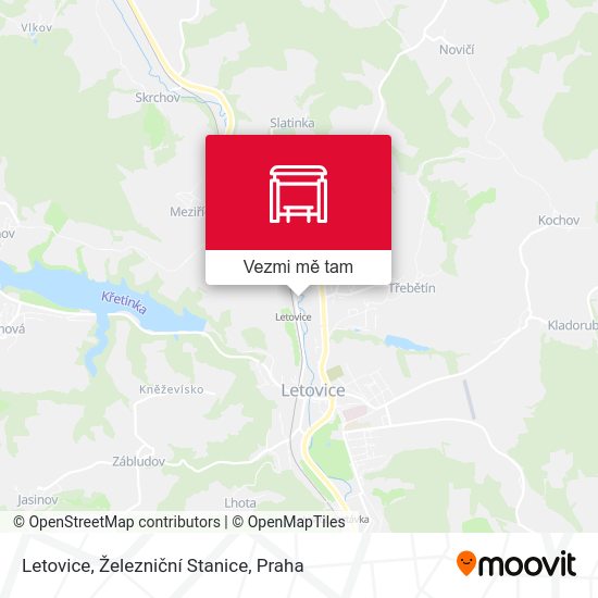 Letovice, Železniční Stanice mapa