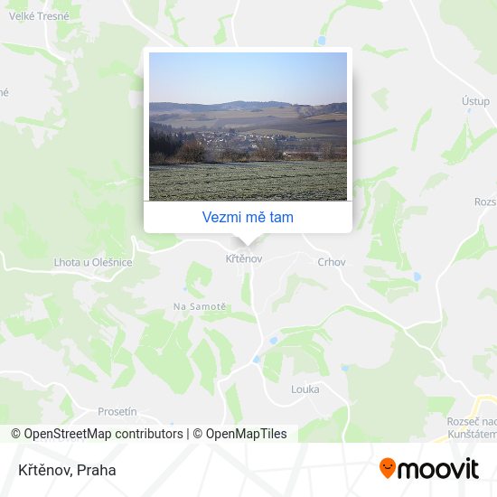 Křtěnov mapa