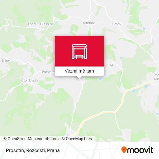 Prosetín, Rozcestí mapa