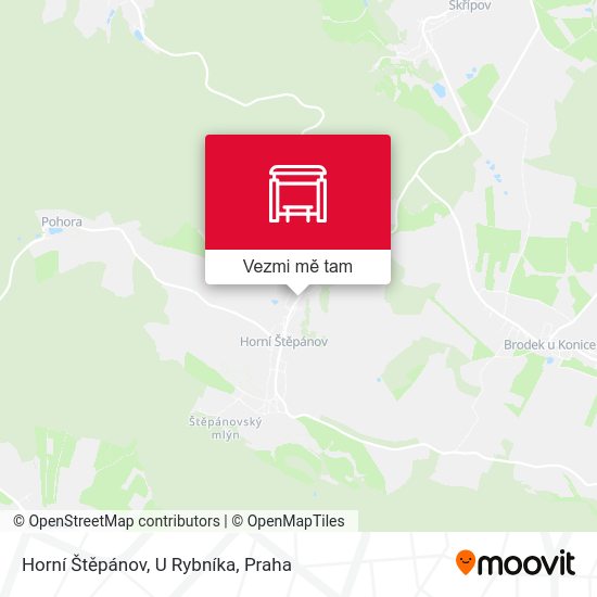 Horní Štěpánov, U Rybníka mapa