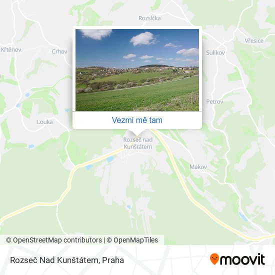 Rozseč Nad Kunštátem mapa