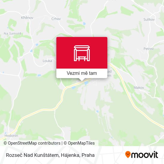 Rozseč Nad Kunštátem, Hájenka mapa