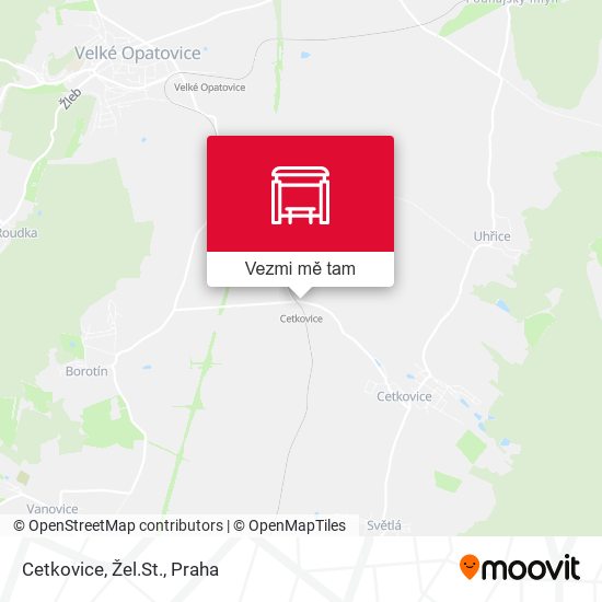 Cetkovice, Žel.St. mapa