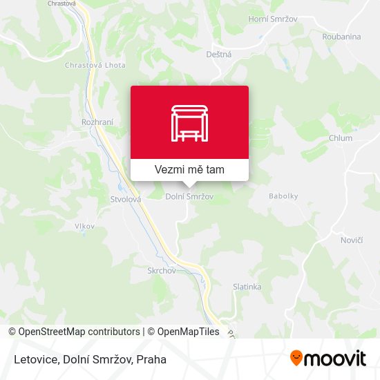 Letovice, Dolní Smržov mapa