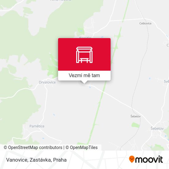 Vanovice, Zastávka mapa
