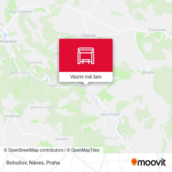 Bohuňov, Náves mapa