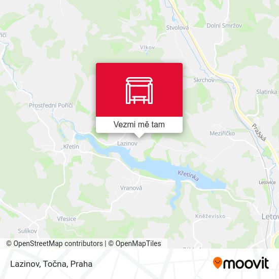 Lazinov, Točna mapa