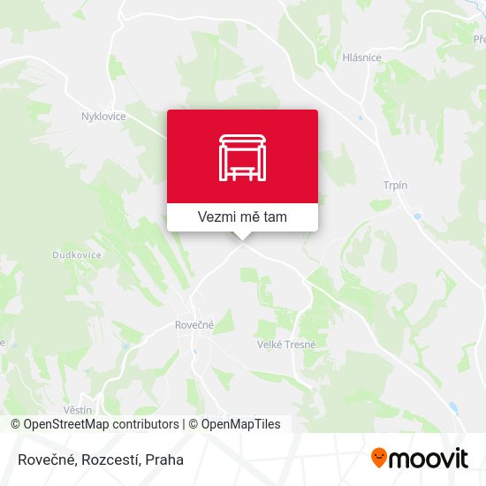 Rovečné, Rozcestí mapa