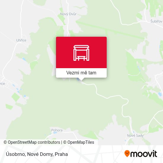 Úsobrno, Nové Domy mapa