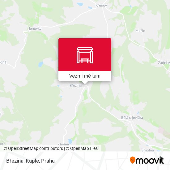 Březina, Kaple mapa