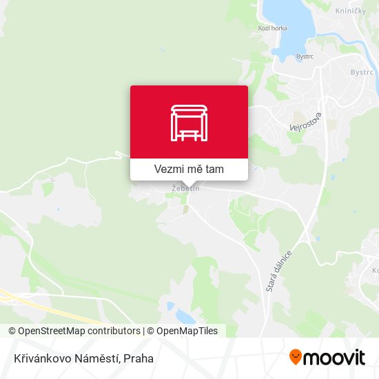 Křivánkovo Náměstí mapa