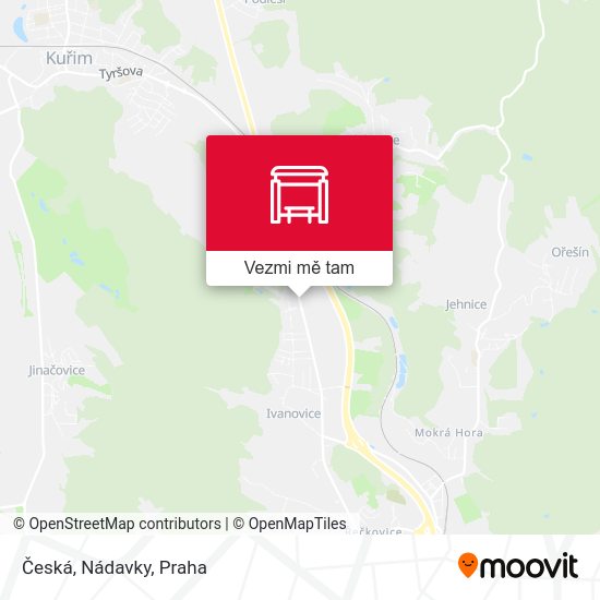 Česká, Nádavky mapa
