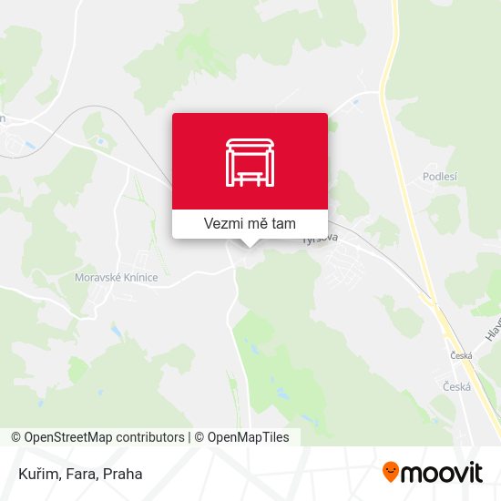 Kuřim, Fara mapa