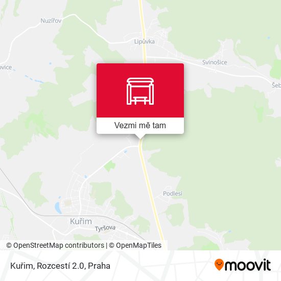 Kuřim, Rozcestí 2.0 mapa