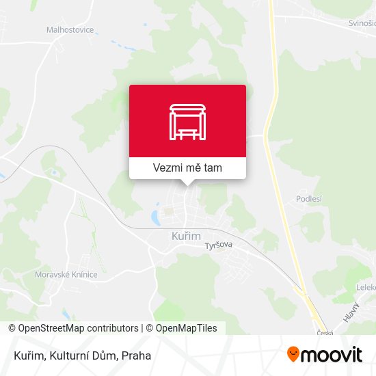 Kuřim, Kulturní Dům mapa