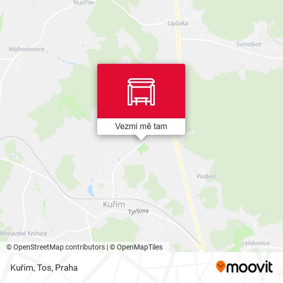 Kuřim, Tos mapa