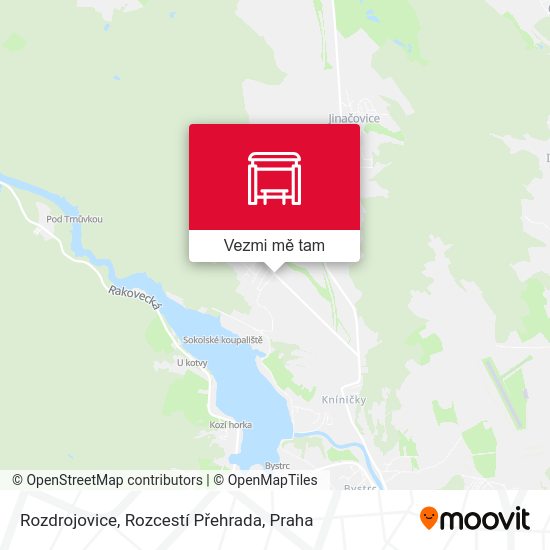 Rozdrojovice, Rozcestí Přehrada mapa