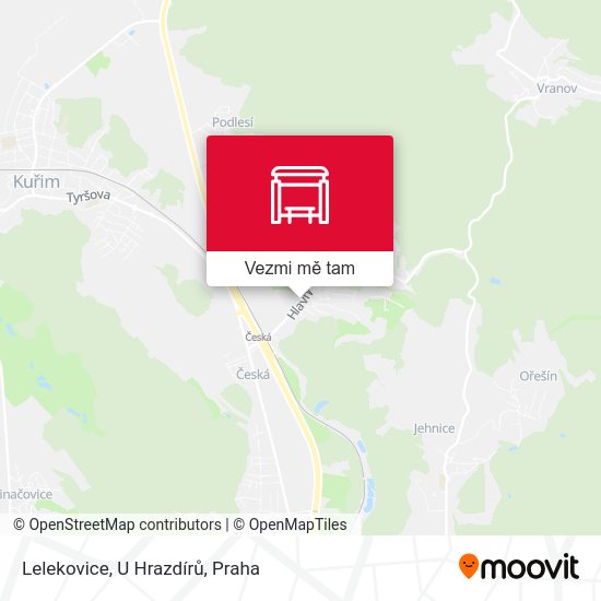 Lelekovice, U Hrazdírů mapa